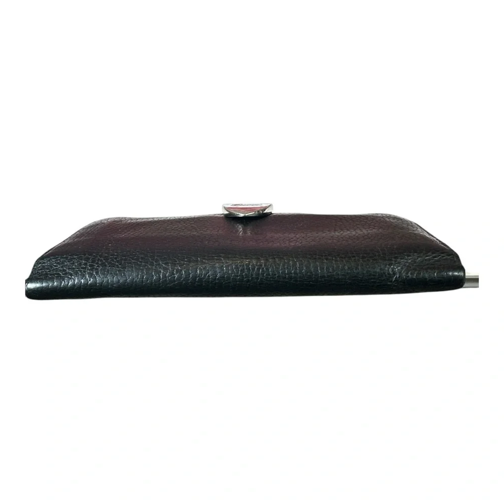 Gucci Vintage Continental Black Leather Wallet with Pebbled Texture - Picture 4 of 14